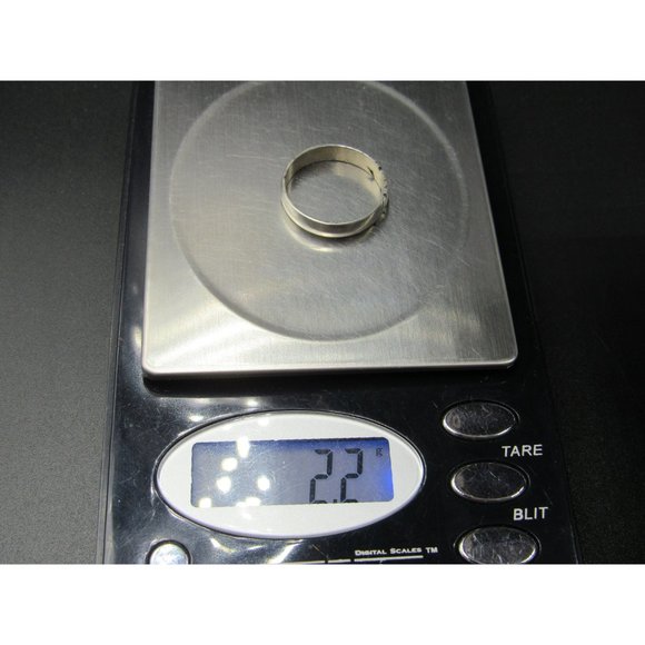 Size 8.75 Sterling Silver Linda Name Band Ring Vintage Statement Engagement - Picture 6 of 6